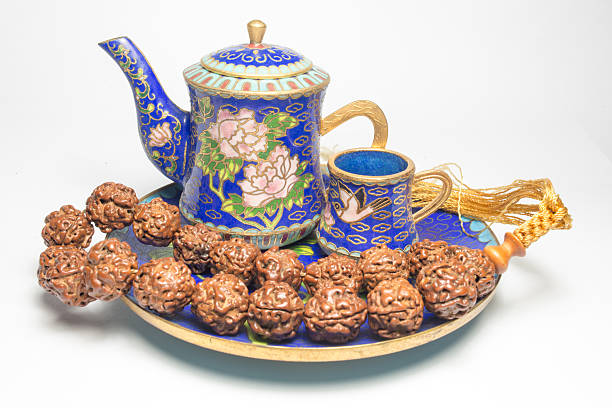 istock Chinese Cloisonne tea with zen 181430587