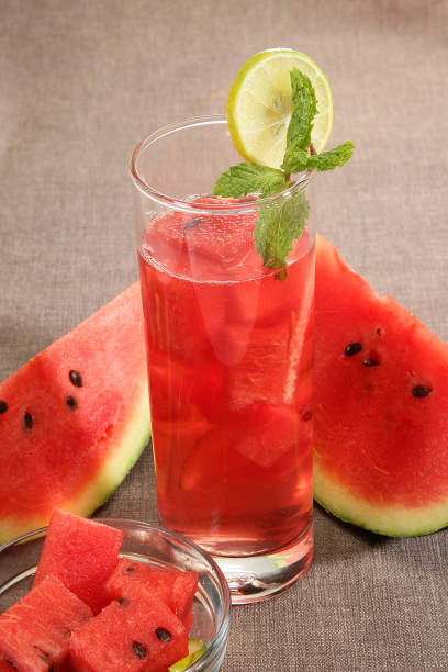 istock Watermelon Juice With Mint and Watermelon Slices 1814367487