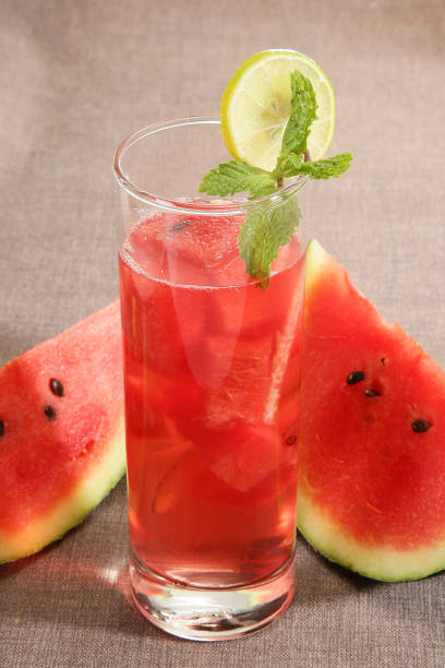 istock Watermelon Juice With Mint and Watermelon Slices 1814367778