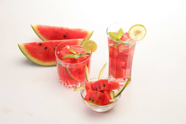 istock Watermelon Juice With Mint and Watermelon Slices 1814368294