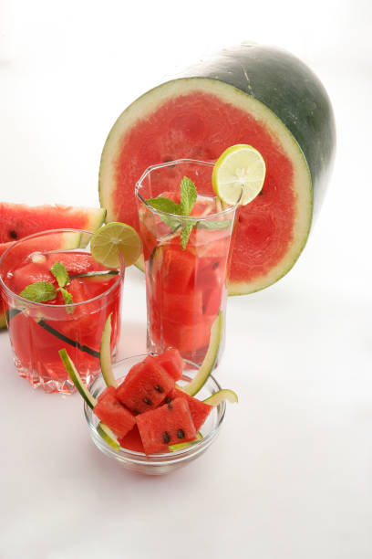 istock Watermelon Juice With Mint and Watermelon Slices 1814368719