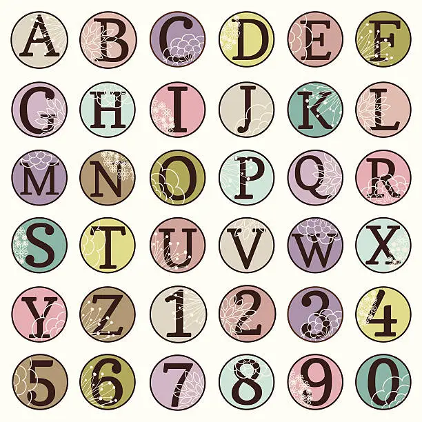 Vector illustration of Vector Typewriter Key Alphabet