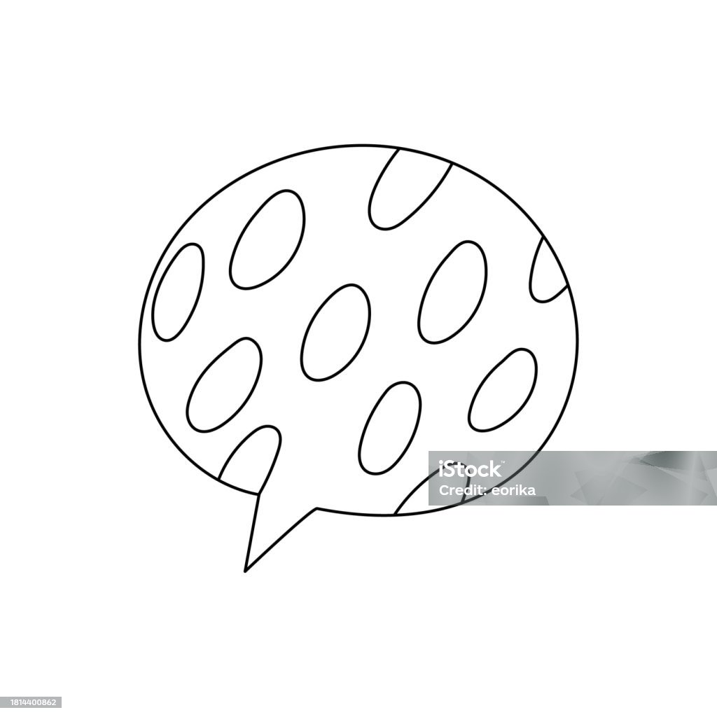 Pop Line Drawings Pop Patterned Speech Bubbles Line Drawings Black Lines Geometric ...
