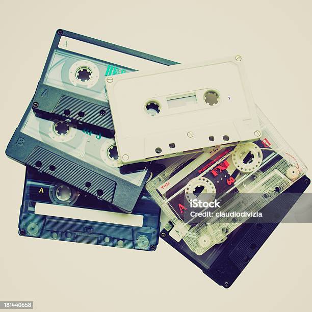 Retro Look Cassette Stock Photo - Download Image Now - 1980-1989, Audio Cassette, Audio Equipment