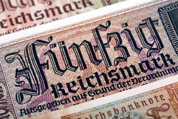 istock Old German Reichsmark a business background 1814410216