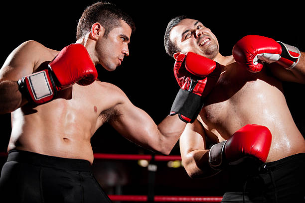 istock Throwing an uppercut during a fight 181441412