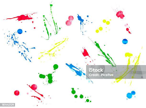 Farba Kropli Cieczy Kolor Pociągnięcia - zdjęcia stockowe i więcej obrazów Abstrakcja - Abstrakcja, Akwarela, Atrament