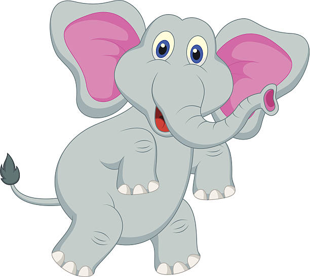 Elefante engraçado Mulher - ilustração de arte vetorial