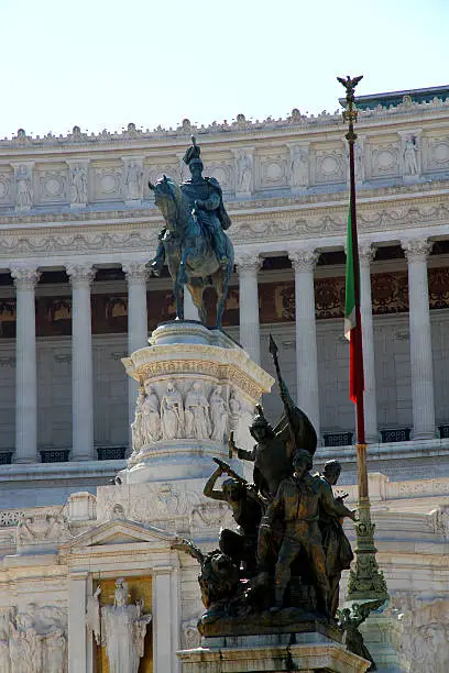 Photo of equestrian statue of King Vittorio Emanuele II