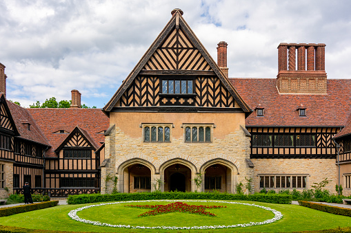 Potsdam, Germany - May 2019: Cecilienhof palace in New (Neuer) park