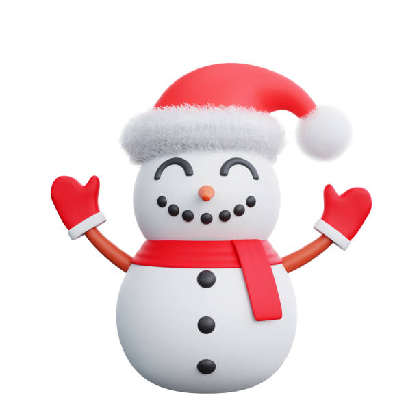 istock 3D illustration of a Christmas snowman icon 1814431921