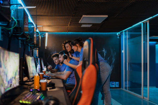 istock Professional Cybersport Gamers 1814441005