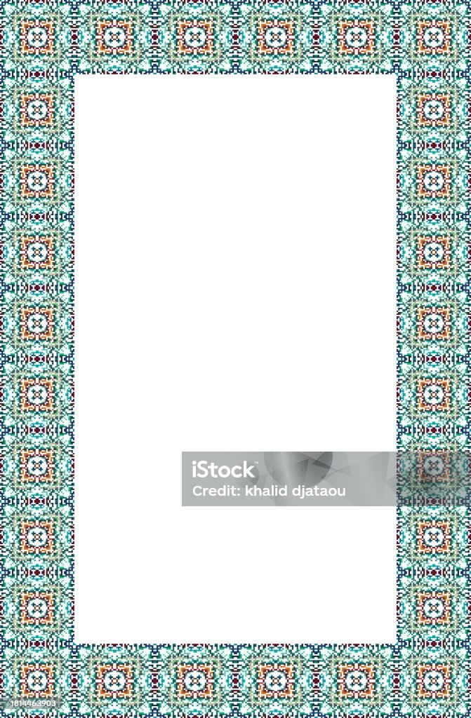 Islamic Rectangles Islamic Rectangle Frame Geometric Pattern Ornament With Isolated ...