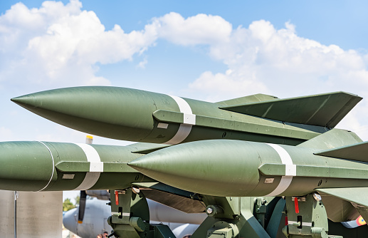 Hawk medium-range surface-to-air missile for air defense.