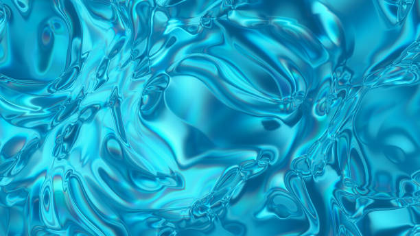 istock Abstract Chromatic fluid waves, iridescent holographic foil, with LED Texture background  for branding and product presentation. High quality details 1814473686