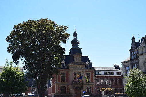 Malmedy, Belgium - 08/10/2023: town hall in Malmedy