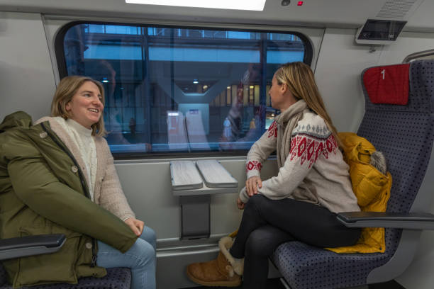 istock Travelling by train, sustainable lifestyle concept 1814482344