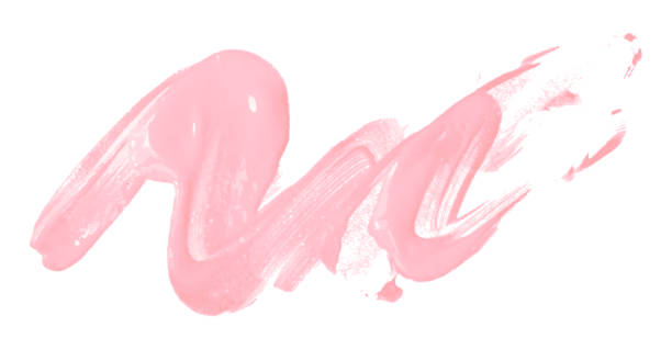 istock Pink paintbrush isolated on white background. Watercolor 1814508598