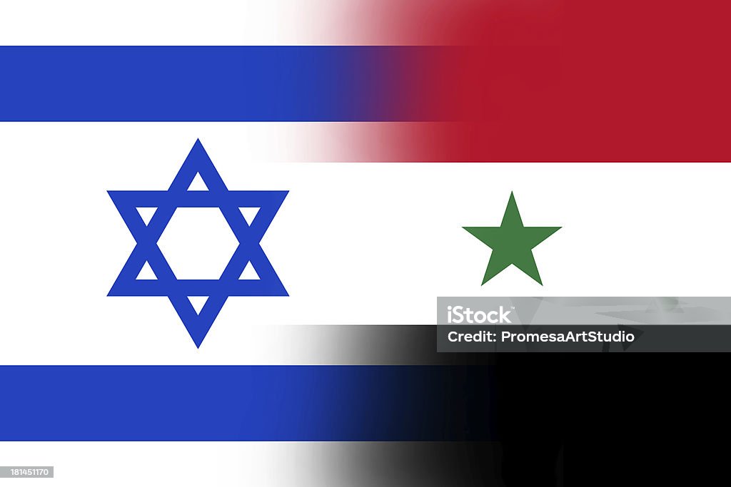 Bandera de Siria e Israel - Foto de stock de Asia Occidental libre de derechos