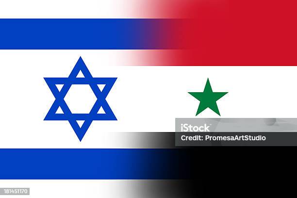 Photo libre de droit de Drapeau Israël Et La Syrie banque d'images et plus d'images libres de droit de Asie de l'Ouest - Asie de l'Ouest, Concepts, Concepts et thèmes