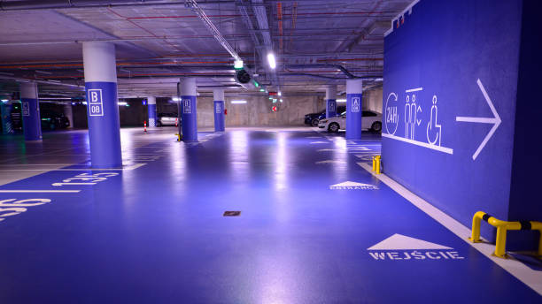 istock Underground parking under shopping center. 1814527576