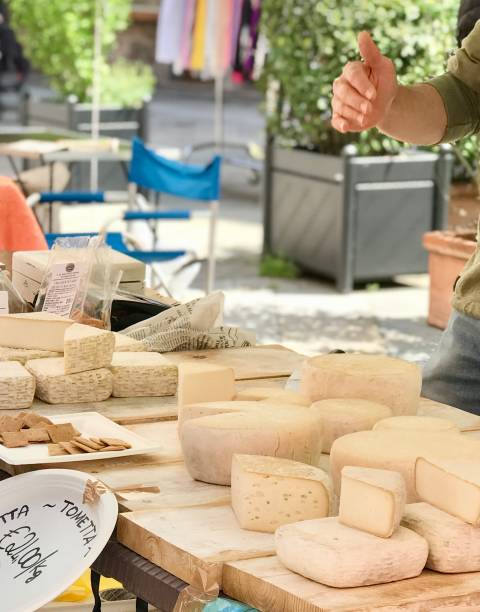 istock Cheese stall at a square market 1814534862