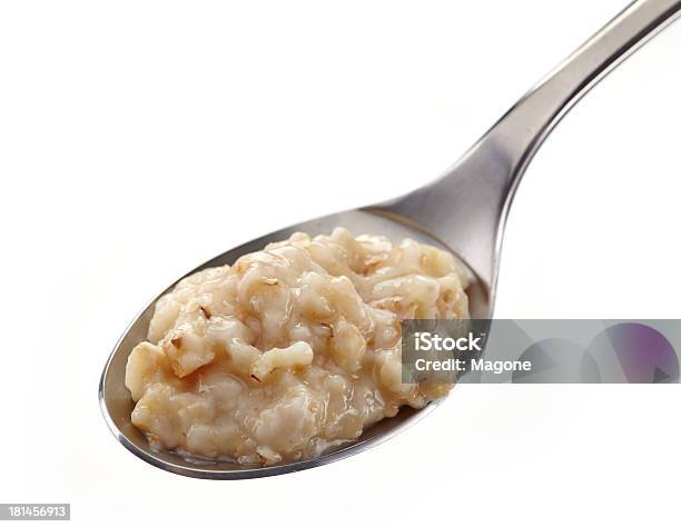 Spoon Of Oats Porridge Stock Photo - Download Image Now - Breakfast, Close-up, Cooked