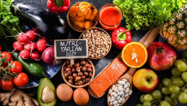 istock Food products representing the nutritarian diet 1814602658