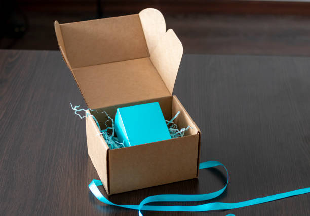 istock Close up shot of the unwrapped gift box . Celebration 1814607454
