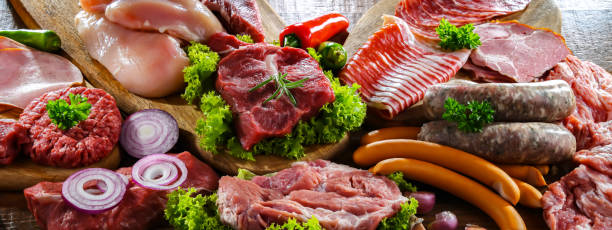 istock Composition with a variety of meat products 1814609542