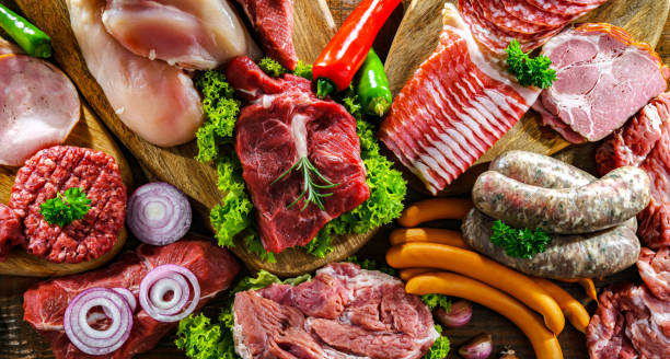 istock Composition with a variety of meat products 1814609549
