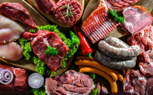 Composition with a variety of meat products