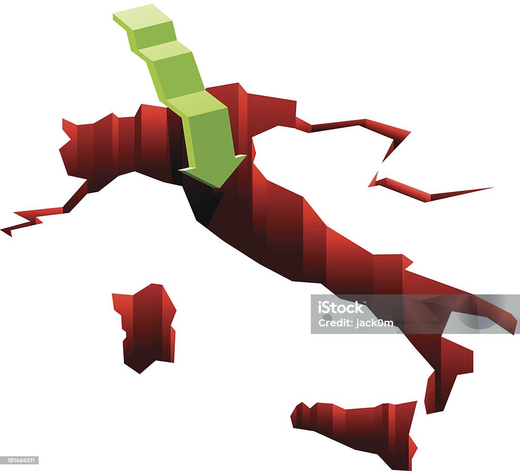 Italiano economia - arte vettoriale royalty-free di Affari