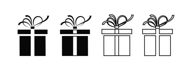 Vector illustration of Gift box set icon. Vector