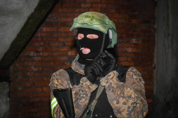 istock Military balaclava portrait 1814681871