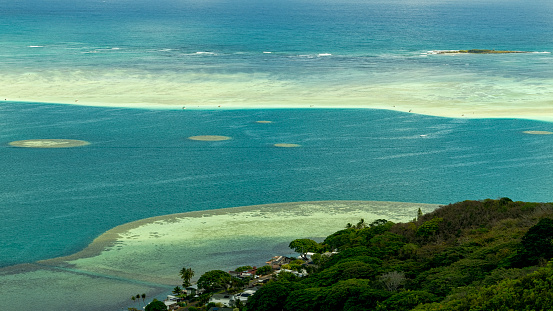 Views of Kaneohe Bay on Oahu, Hawaii.