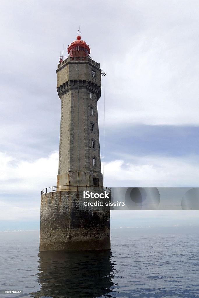 Mare's Lighthouse The lighthouse of the Mare taken off the island of Ouessant in Brittany. Ushant Stock Photo