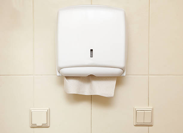 istock Paper towel dispenser in the bathroom 181471031