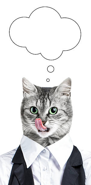 istock Cat in a business suit, dreaming 181471033