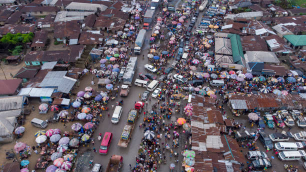 istock Mbiama rivers state drone shot. somewhere in Africa 1814714770