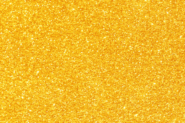istock Golden yellow light glitter bokeh texture background. 1814716910