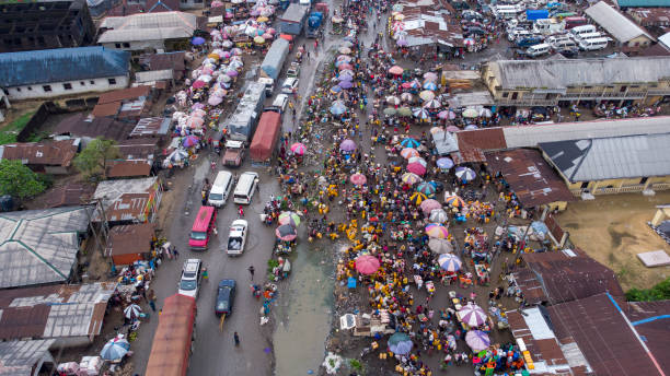 istock Mbiama rivers state drone shot. somewhere in Africa 1814718043