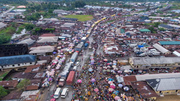 istock Mbiama rivers state drone shot. somewhere in Africa 1814720801