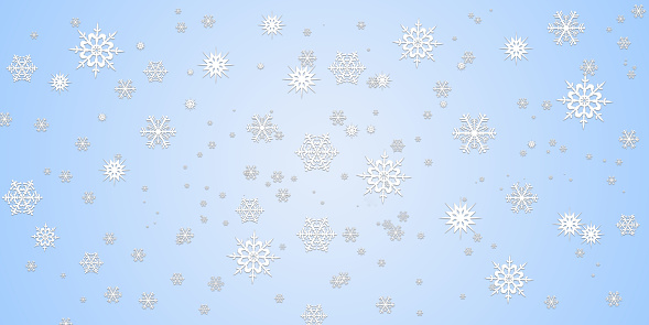 Christmas and new year bokeh background. Winter background with snowflakes.