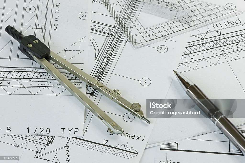 계획 및 그림이요 장비 - 로열티 프리 건설 산업 스톡 사진