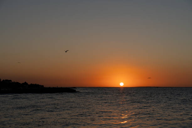 istock Beautiful sunset over the sea from Holbox, Mexico 1814729227