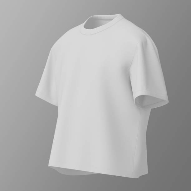 istock White T-shirt on Gray Background Mock up. 1814742836