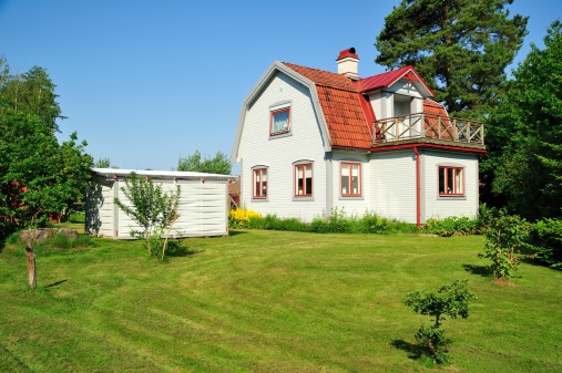 Swedish housing, Kolmården in Sweden.