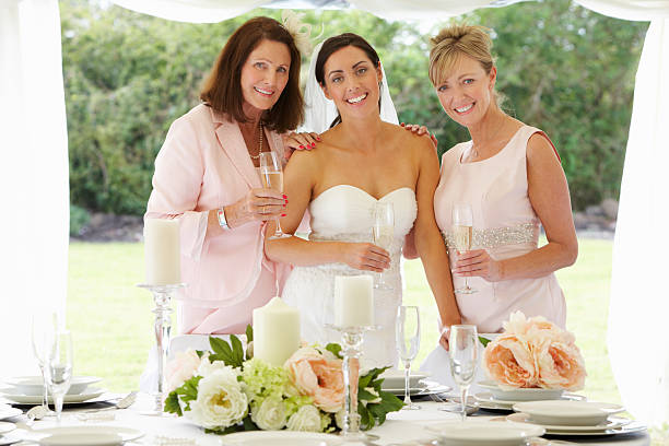 Multi Generation Women At Wedding stock photo