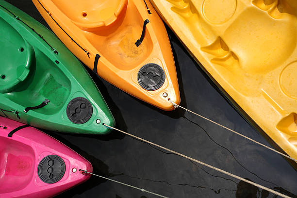 istock Colorful rental canoes 181477950
